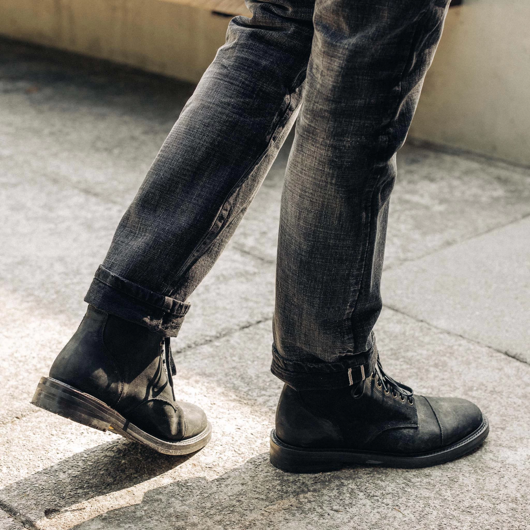 The Moto Boot In Black Weatherproof Nubuck 6 The Moto Boot In Black Weatherproof Nubuck - Image 4