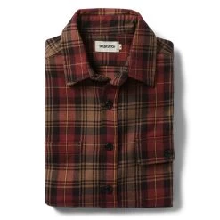 The Moto Utility Shirt In Cardinal Plaid