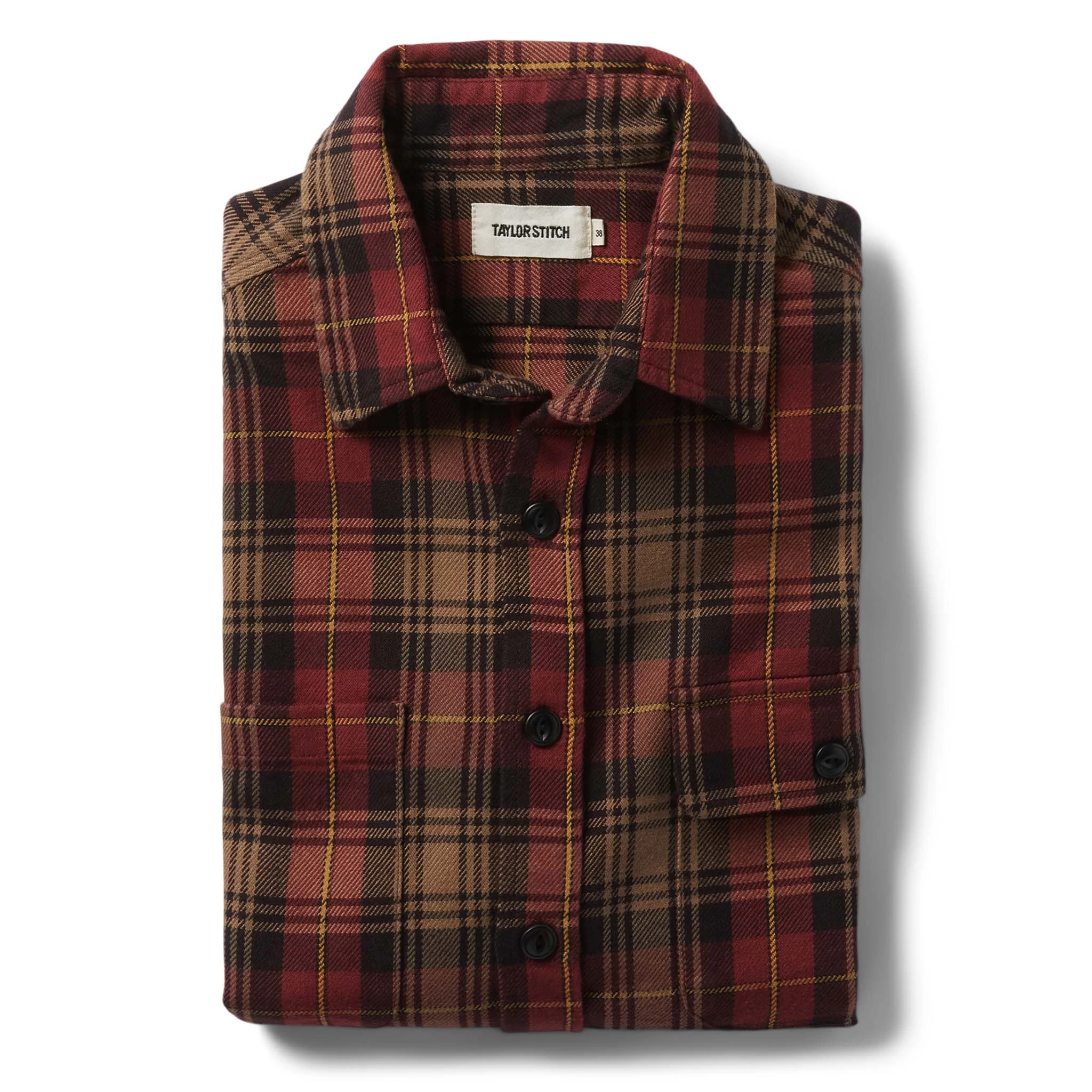 The Moto Utility Shirt In Cardinal Plaid 3 The Moto Utility Shirt In Cardinal Plaid