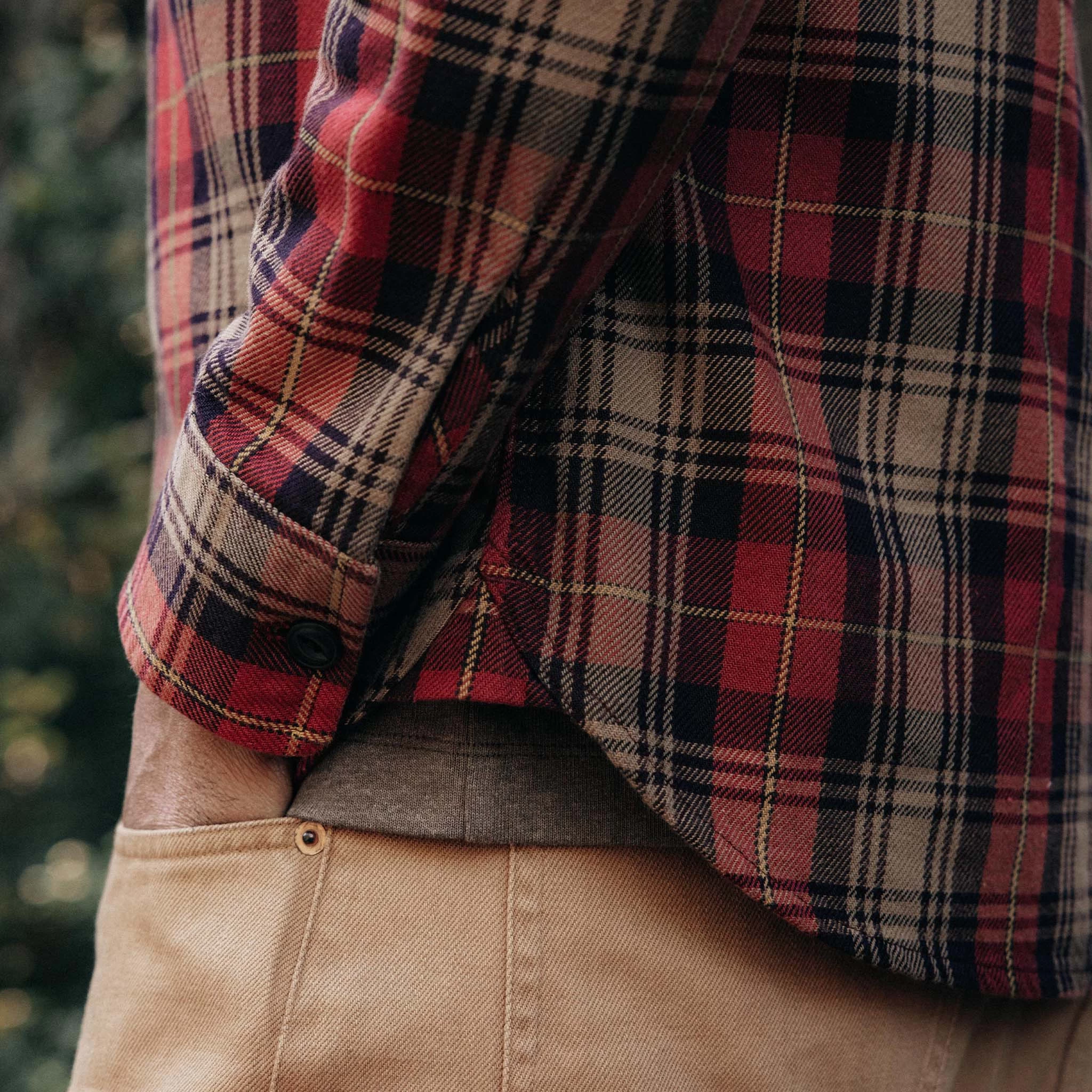 The Moto Utility Shirt In Cardinal Plaid 6 The Moto Utility Shirt In Cardinal Plaid - Image 4