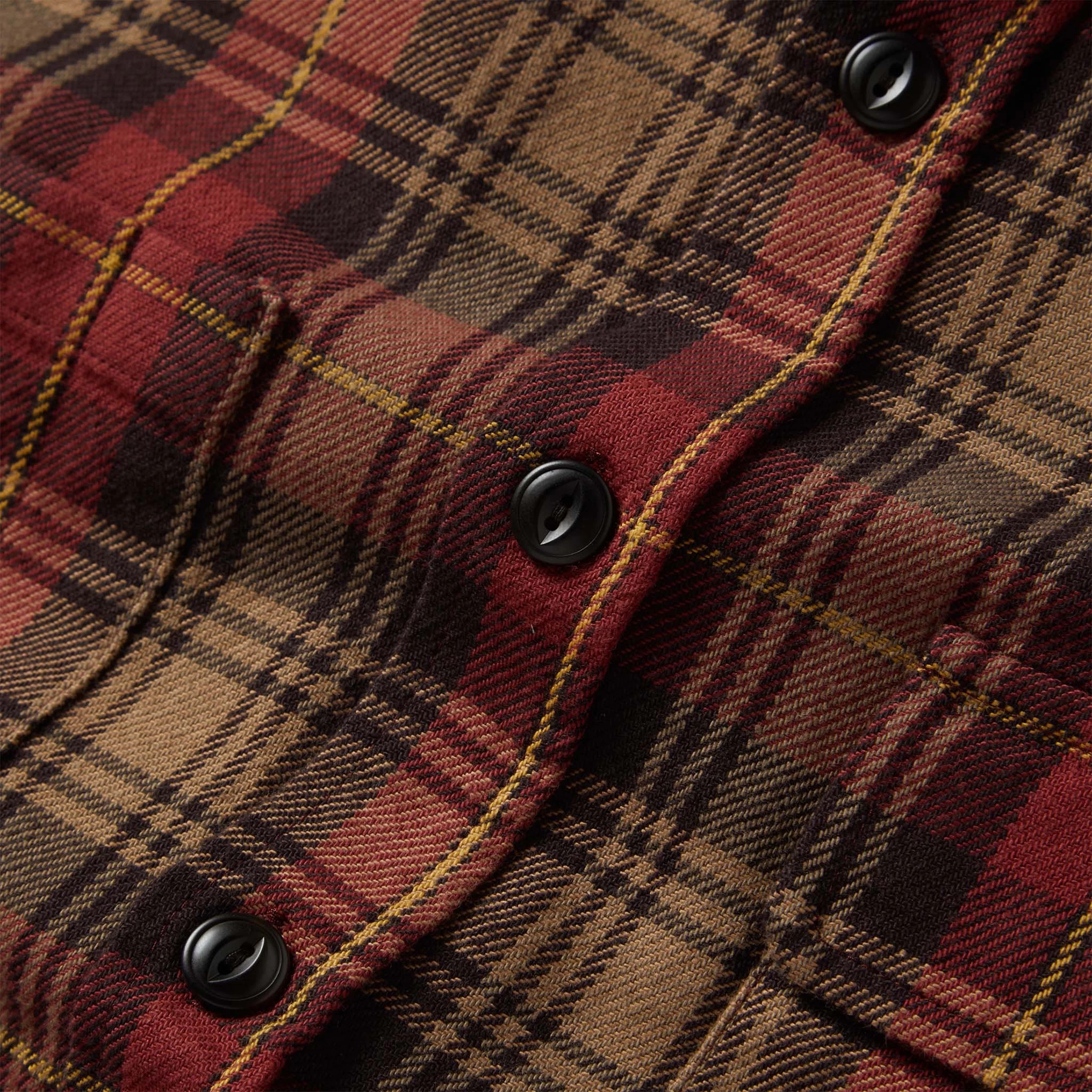 The Moto Utility Shirt In Cardinal Plaid 11 The Moto Utility Shirt In Cardinal Plaid - Image 9