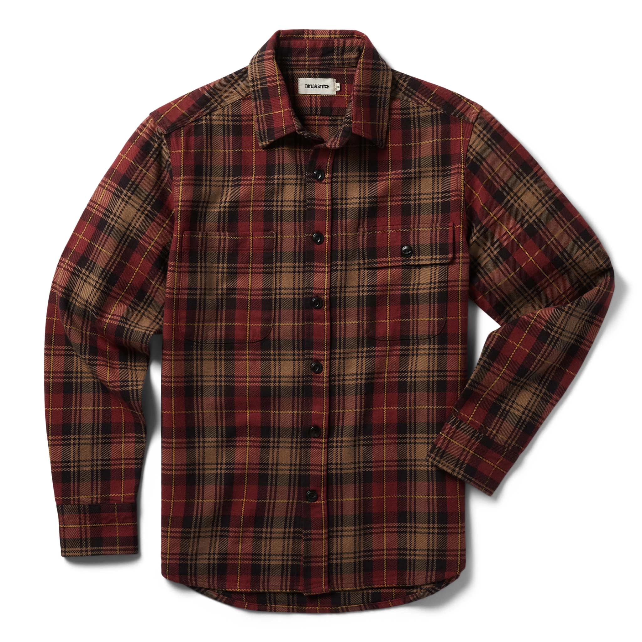 The Moto Utility Shirt In Cardinal Plaid 9 The Moto Utility Shirt In Cardinal Plaid - Image 7