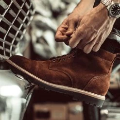 The Moto Boot In Snuff Weatherproof Suede -Fashion Clothes instock m q422 Moto Snuff Suede 004