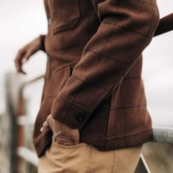 The Ojai Jacket In Ginger Check Wool -Fashion Clothes instock m q422 Ojai GingerCheck 004