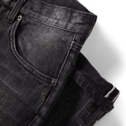 The Slim Jean In Black 3-Month Wash Selvage -Fashion Clothes instock m q422 Slim Jean Black 3 Month Wash Selvage 007