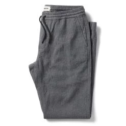 The Apres Pant In Heather Grey Double Cloth