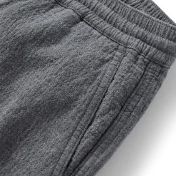 The Apres Pant In Heather Grey Double Cloth -Fashion Clothes instock m q422 aprespant heather doublecloth 006