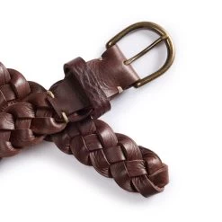 The Braided Belt In Dark Brown -Fashion Clothes instock m q423 Braided Belt Dark Brown 004