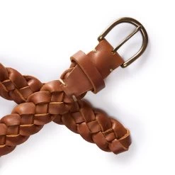 The Braided Belt In Whiskey -Fashion Clothes instock m q423 Braided Belt Whiskey 004