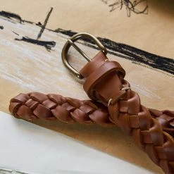 The Braided Belt In Whiskey -Fashion Clothes instock m q423 Braided Belt Whiskey 009