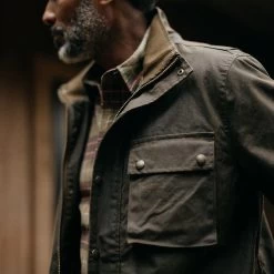 The Clutch Jacket In Soil Waxed Canvas -Fashion Clothes instock m q423 Clutch Jacket Bark Waxed Canvas 008