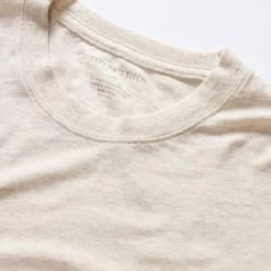 The Cotton Hemp Tee In Heathered Oat 13 The Cotton Hemp Tee In Heathered Oat -Fashion Clothes instock m q423 Cotton Hemp Tee Heathered Oat 002