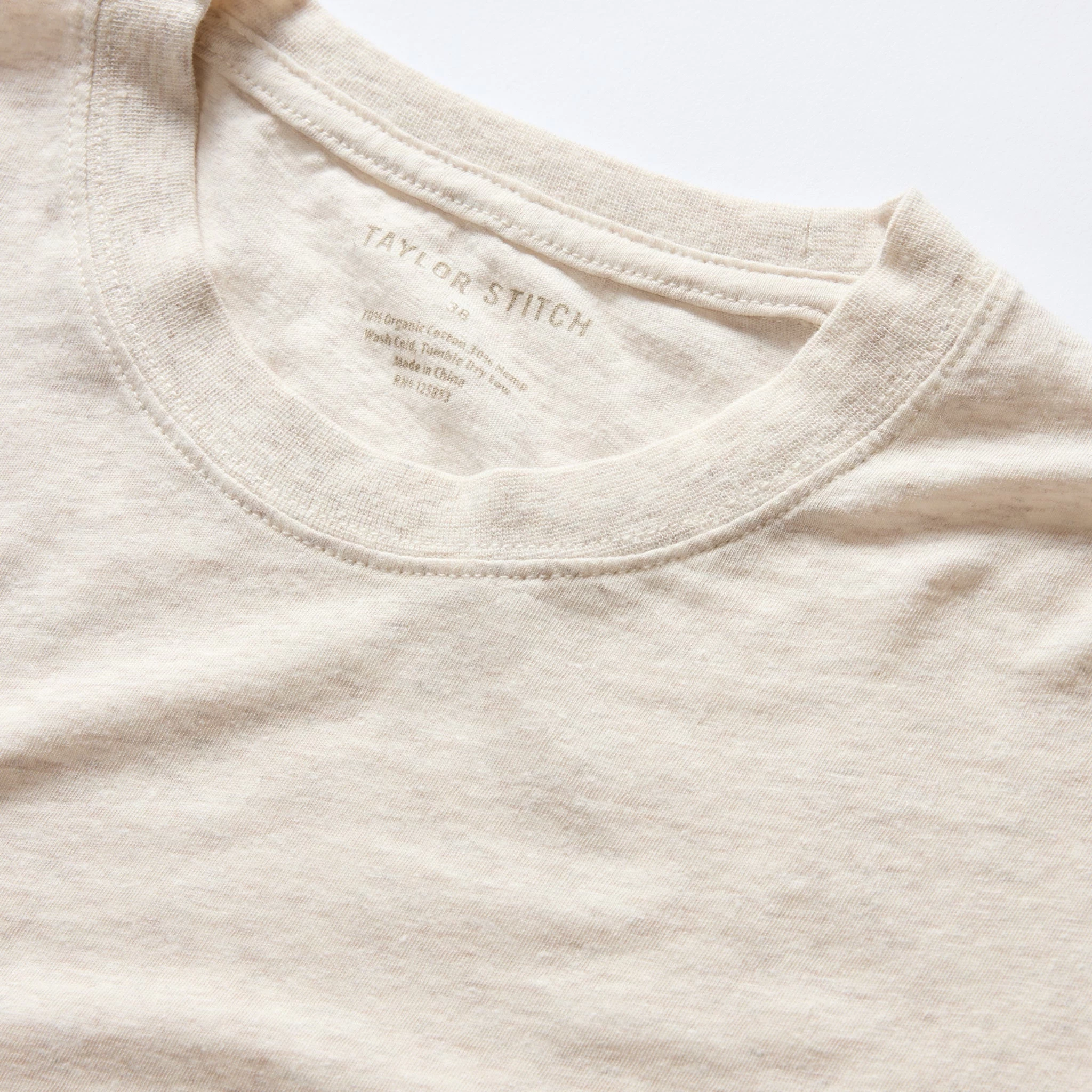 The Cotton Hemp Tee In Heathered Oat 7 The Cotton Hemp Tee In Heathered Oat - Image 5