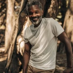 The Cotton Hemp Tee In Heathered Oat 12 The Cotton Hemp Tee In Heathered Oat -Fashion Clothes instock m q423 Cotton Hemp Tee Heathered Oat 007