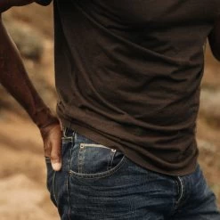 The Cotton Hemp Tee In Soil -Fashion Clothes instock m q423 Cotton Hemp Tee Soil 007