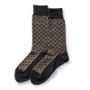 The Crew Sock In Coal Jacquard -Fashion Clothes instock m q423 Crew Sock Coal Jacquard 001