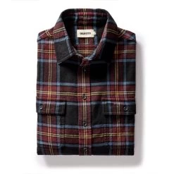 The Ledge Shirt In Dark Navy Plaid