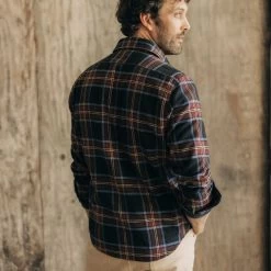 The Ledge Shirt In Dark Navy Plaid -Fashion Clothes instock m q423 Ledge Shirt Dark Navy Plaid 007