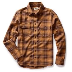 The Ledge Shirt In Tarnished Brass Plaid -Fashion Clothes instock m q423 Ledge Shirt Tarnished Brass Plaid 002