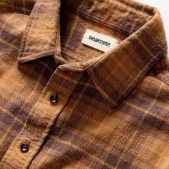The Ledge Shirt In Tarnished Brass Plaid -Fashion Clothes instock m q423 Ledge Shirt Tarnished Brass Plaid 003
