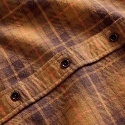 The Ledge Shirt In Tarnished Brass Plaid -Fashion Clothes instock m q423 Ledge Shirt Tarnished Brass Plaid 004