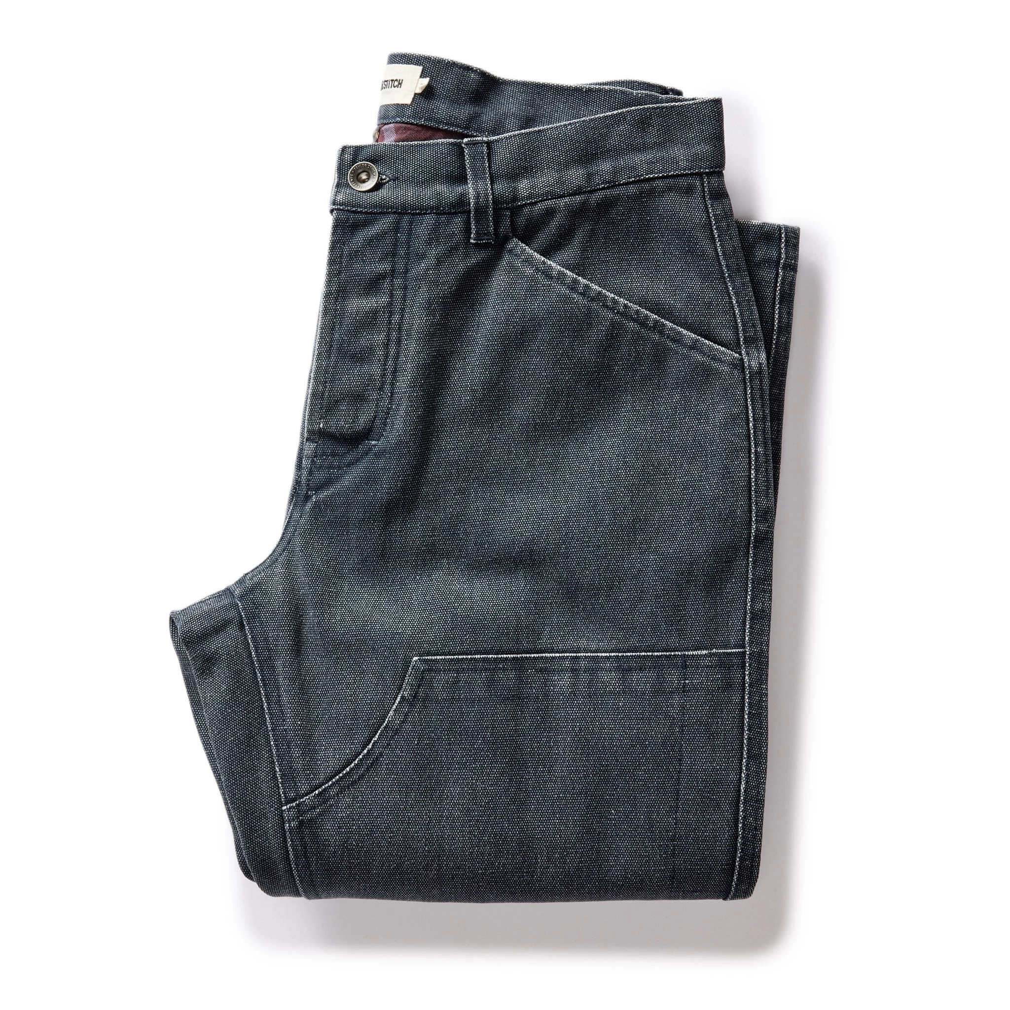 The Lined Chore Pant In Navy Chipped Canvas 3 The Lined Chore Pant In Navy Chipped Canvas