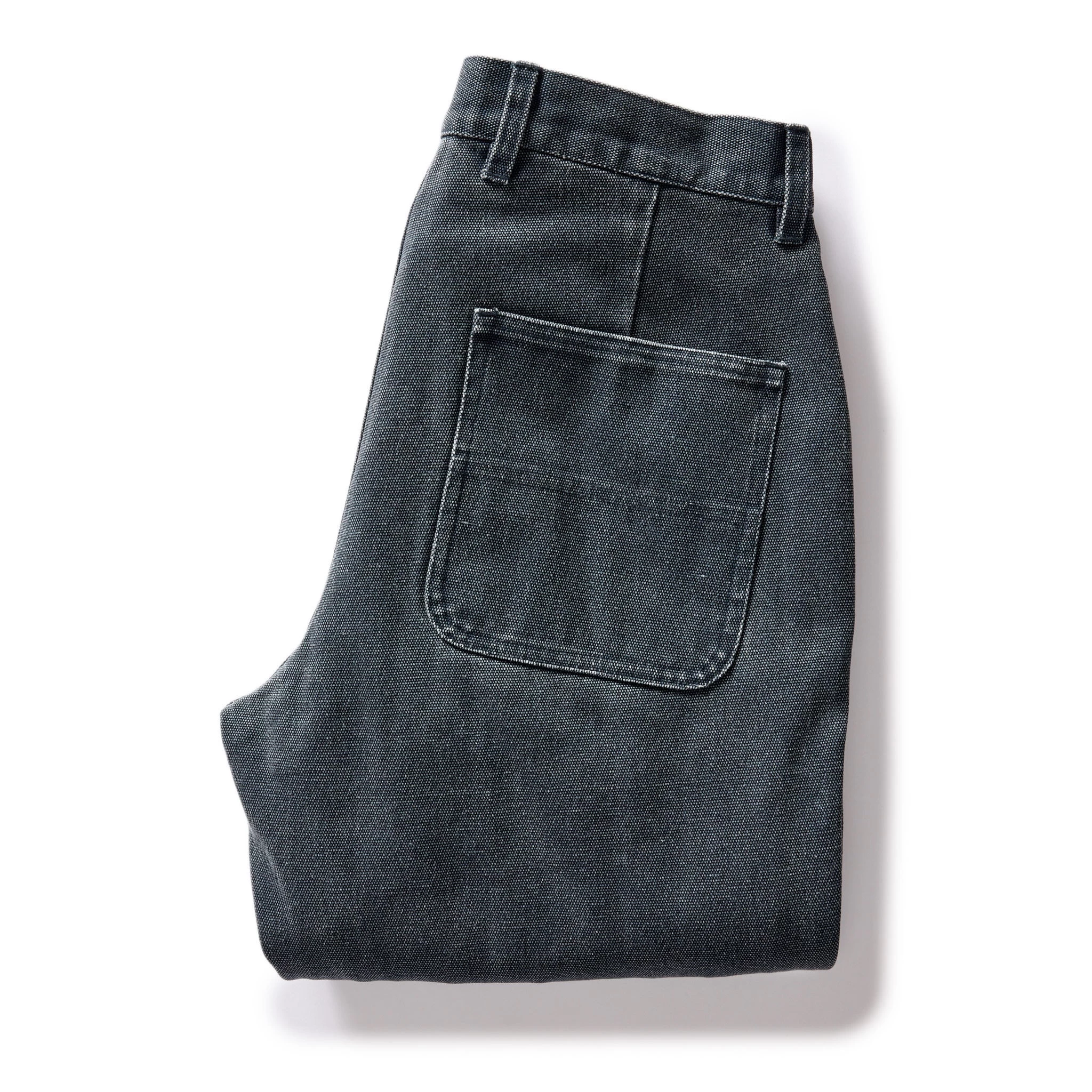 The Lined Chore Pant In Navy Chipped Canvas 9 The Lined Chore Pant In Navy Chipped Canvas - Image 7