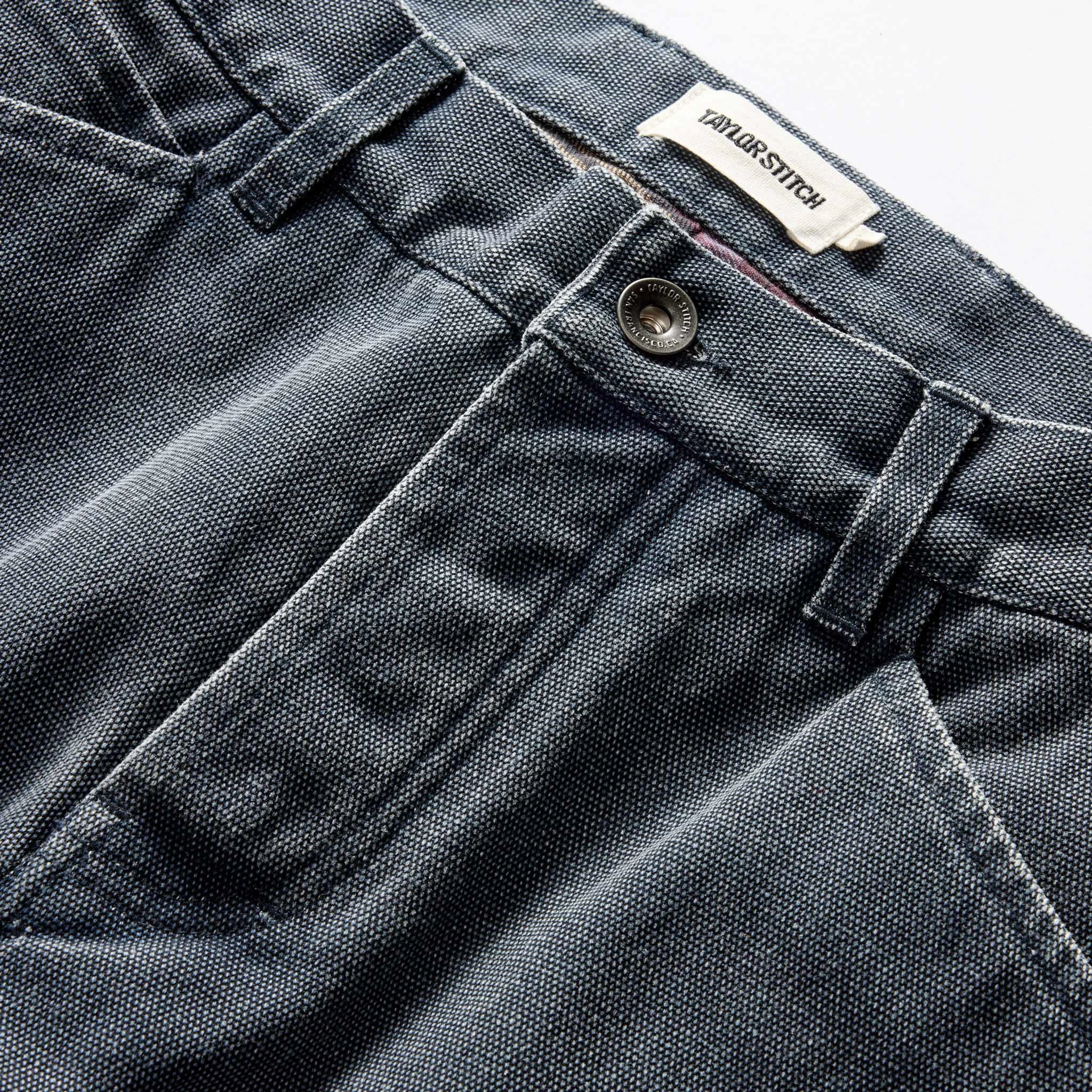 The Lined Chore Pant In Navy Chipped Canvas 12 The Lined Chore Pant In Navy Chipped Canvas - Image 10