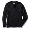 The Organic Cotton Waffle Henley In Coal