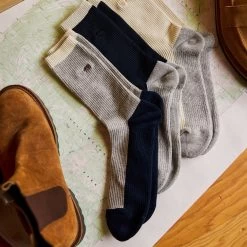 The Ribbed Sock In Grey -Fashion Clothes instock m q423 Ribbed Sock Grey 004