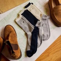 The Ribbed Sock In Navy -Fashion Clothes instock m q423 Ribbed Sock Navy 004