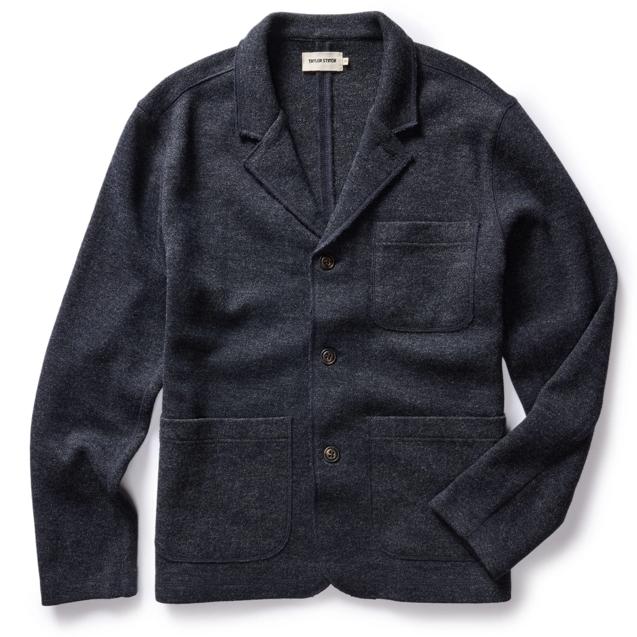 The Ridgewood Cardigan In Navy Birdseye Wool 3 The Ridgewood Cardigan In Navy Birdseye Wool