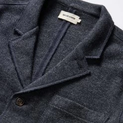 The Ridgewood Cardigan In Navy Birdseye Wool 16 The Ridgewood Cardigan In Navy Birdseye Wool -Fashion Clothes instock m q423 Ridgewood Cardigan Navy Birdseye Wool 002