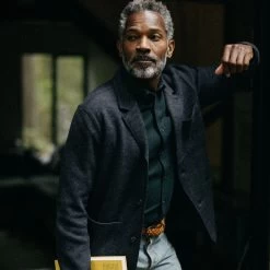 The Ridgewood Cardigan In Navy Birdseye Wool 15 The Ridgewood Cardigan In Navy Birdseye Wool -Fashion Clothes instock m q423 Ridgewood Cardigan Navy Birdseye Wool 009