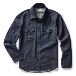 The Saddler Shirt In Dark Navy Twill -Fashion Clothes instock m q423 Saddler Shirt Indigo Twill 002