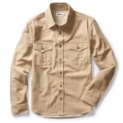 The Saddler Shirt In Light Khaki Twill -Fashion Clothes instock m q423 Saddler Shirt Light Khaki Twill 002