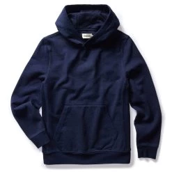 The Apres Hoodie In Rinsed Indigo Terry