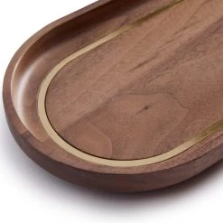 The Valet Tray In Walnut And Brass -Fashion Clothes instock m q423 Valet Tray Black Walnut Brass 003