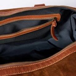 The Weekender Duffle In Chocolate Roughout -Fashion Clothes instock m q423 Weekender Duffle Chocolate Roughout 004