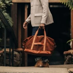 The Weekender Duffle In Chocolate Roughout -Fashion Clothes instock m q423 Weekender Duffle Chocolate Roughout 009