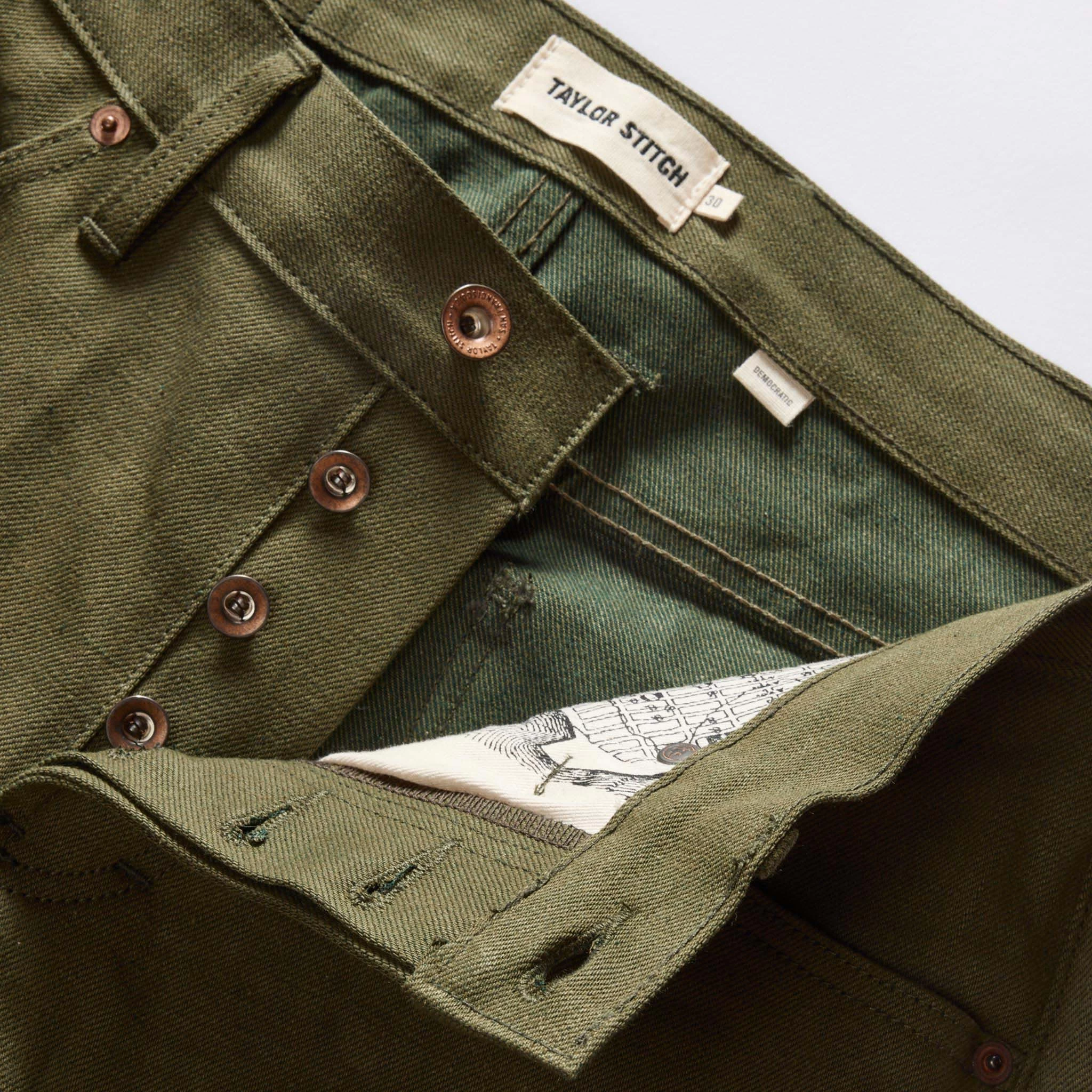 The Democratic Jean In Olive Nihon Menpu Selvage 11 The Democratic Jean In Olive Nihon Menpu Selvage - Image 9