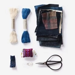 The Sashiko Denim Repair Kit -Fashion Clothes instock m q423 denim repair kit 003