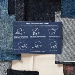 The Sashiko Denim Repair Kit -Fashion Clothes instock m q423 denim repair kit 004