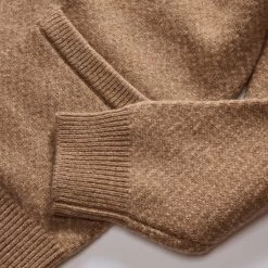 The Eddy Cardigan In Camel Herringbone Merino -Fashion Clothes instock m q423 eddy camel ash herringbone 007