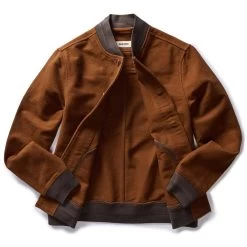 The Bomber Jacket In Tarnished Copper Moleskin -Fashion Clothes instock m q423 instock mens q423 bomber copper moleskin 006