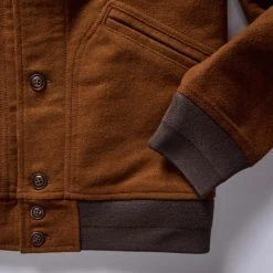 The Bomber Jacket In Tarnished Copper Moleskin -Fashion Clothes instock m q423 instock mens q423 bomber copper moleskin 008