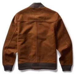 The Bomber Jacket In Tarnished Copper Moleskin -Fashion Clothes instock m q423 instock mens q423 bomber copper moleskin 009