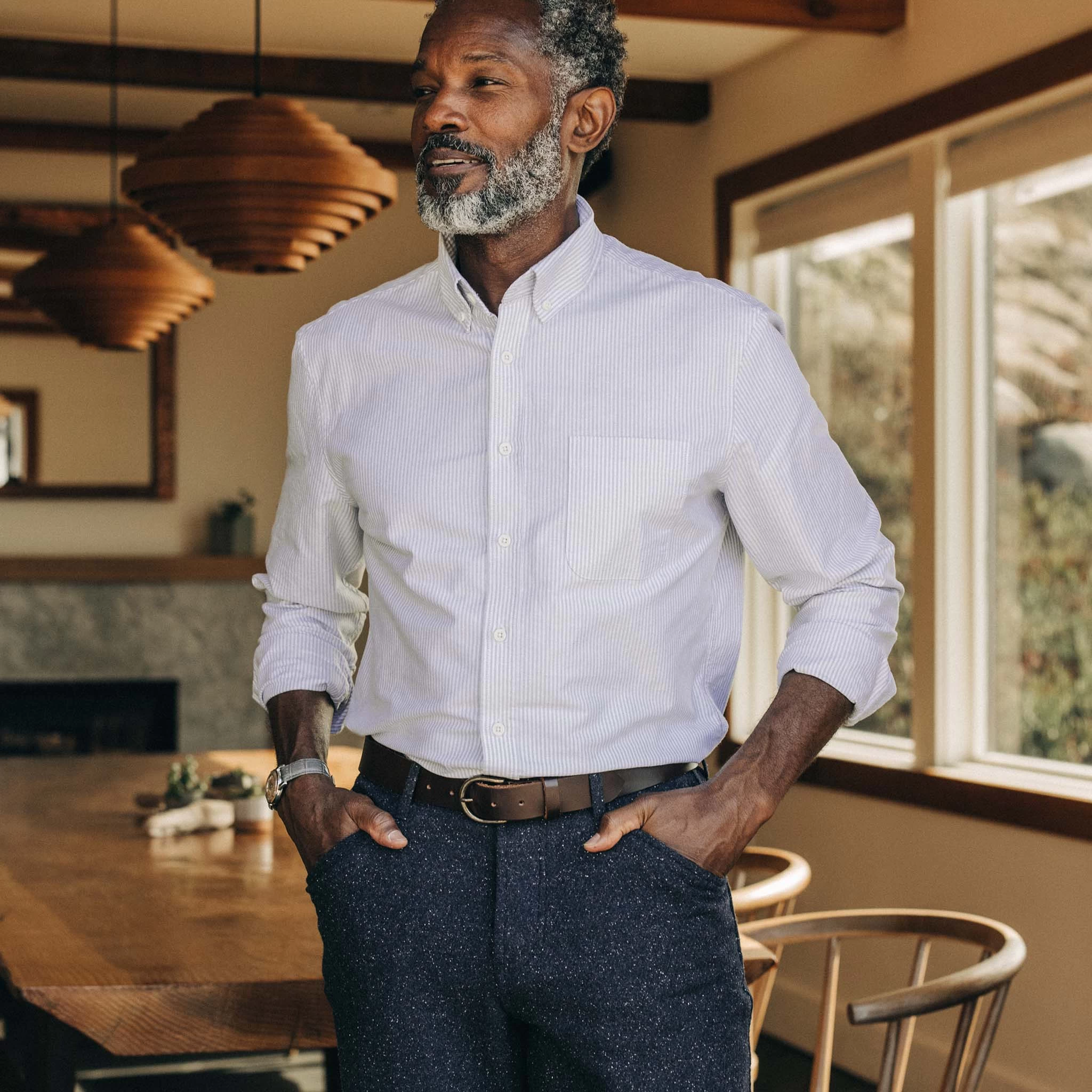 The Jack In Greystone University Stripe Oxford 4 The Jack In Greystone University Stripe Oxford - Image 2