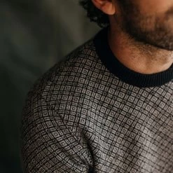 The Otto Sweater In Coal Merino -Fashion Clothes instock m q423 otto coal merino 004
