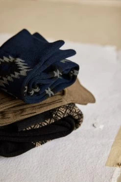 The Crew Sock In Navy Kilim -Fashion Clothes instock m q423 productname 003 611db39d 754c 4495 88f5 9e0f437b10ee